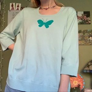 Butterfly sweater by Lands End